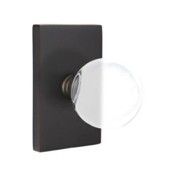 Emtek Bristol Knob with Modern Rectangular Rosette