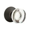 Emtek Modern Disc Glass Knob with Modern Rosette