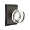 Emtek Modern Disc Glass Knob with Neos Rosette