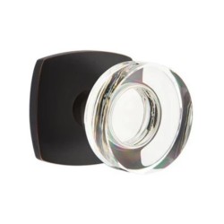 Emtek Modern Disc Glass Knob with Urban Modern Rosette