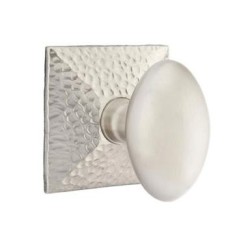 Emtek Hammered Egg Knob with Hammered Rosette