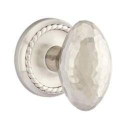 Emtek Hammered Egg Knob with Rope Rosette