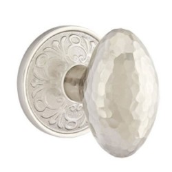 Emtek Hammered Egg Knob with Lancaster Rosette
