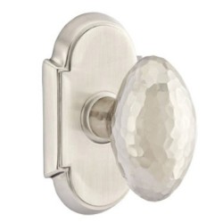 Emtek Hammered Egg Knob with Style 8 Rosette