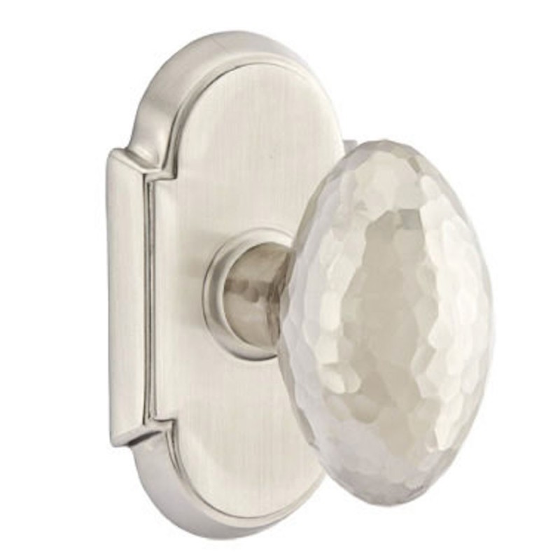 Emtek Hammered Egg Knob with Style 8 Rosette