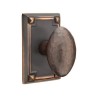 Emtek Hammered Egg Knob with Arts and Crafts Rosette