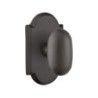 Emtek Egg Bronze Knob with Style 1 Rosette