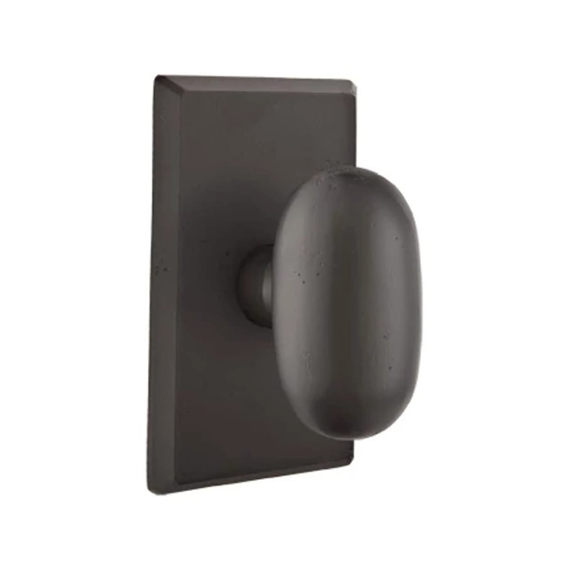 Emtek Egg Bronze Knob with Style 3 Rosette