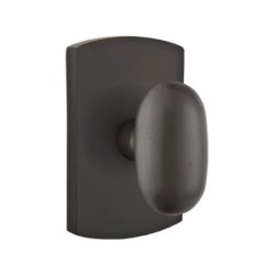 Emtek Egg Bronze Knob with Style 4 Rosette