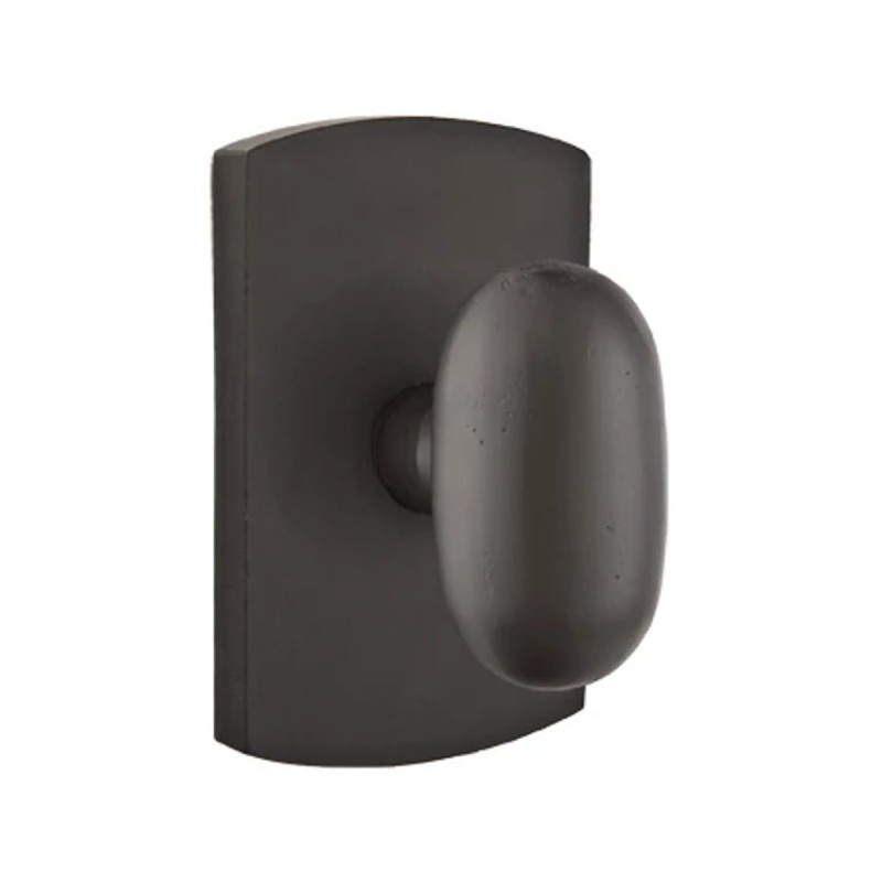 Emtek Egg Bronze Knob with Style 4 Rosette
