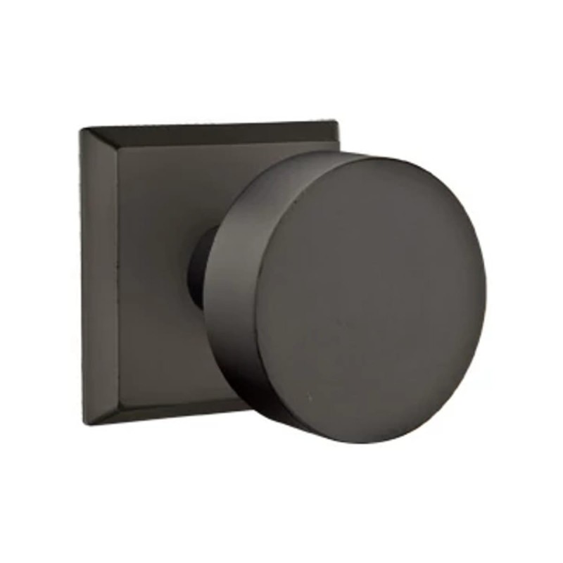 Emtek Round Bronze Knob with Style 6 Rosette