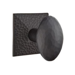 Emtek Hammered Egg Knob with Hammered Rosette