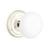 Emtek Ice White Knob with Regular Rosette