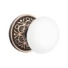 Emtek Ice White Knob with Lancaster Rosette