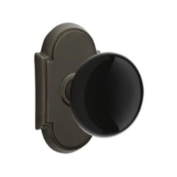 Emtek Ebony Knob with Style 8 Rosette