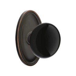 Emtek Ebony Knob with Oval Rosette