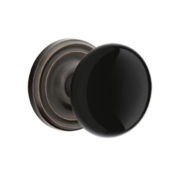 Emtek Ebony Knob with Regular Rosette