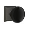 Emtek Ebony Knob with Quincy Rosette