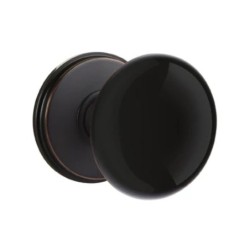 Emtek Ebony Knob with Watford Rosette
