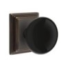 Emtek Ebony Knob with Wilshire Rosette