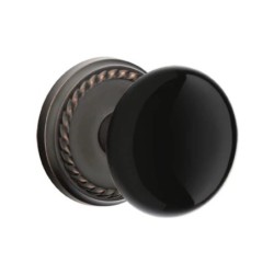 Emtek Ebony Knob with Rope Rosette