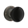 Emtek Ebony Knob with Ribbon and Reed Rosette
