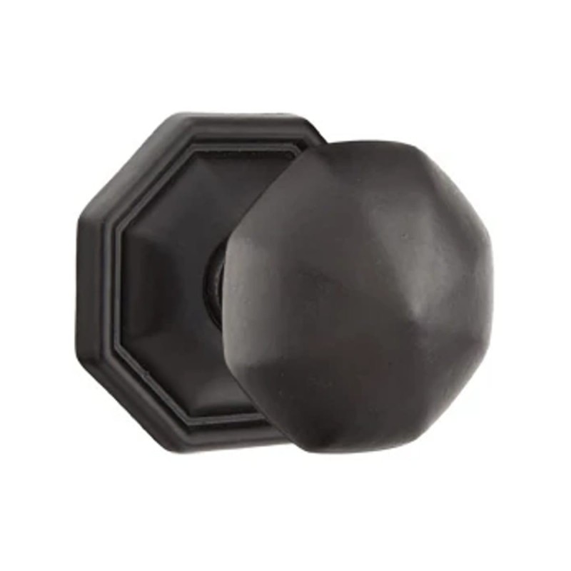 Emtek Bronze Octagon Knob with Style 15 Rosette