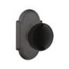 Emtek Madison Black Knob with Style 1 Rosette