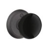 Emtek Madison Black Knob with Style 2 Rosette