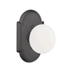 Emtek Madison Ivory Knob with Style 1 Rosette