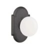 Emtek Madison Ivory Knob with Style 1 Rosette
