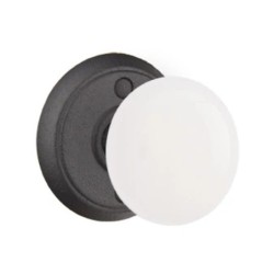Emtek Madison Ivory Knob with Style 2 Rosette