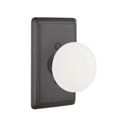 Emtek Madison Ivory Knob with Style 3 Rosette
