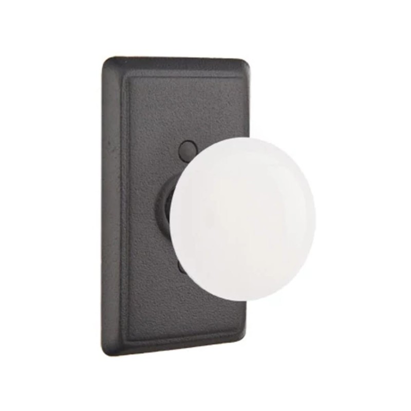 Emtek Madison Ivory Knob with Style 3 Rosette