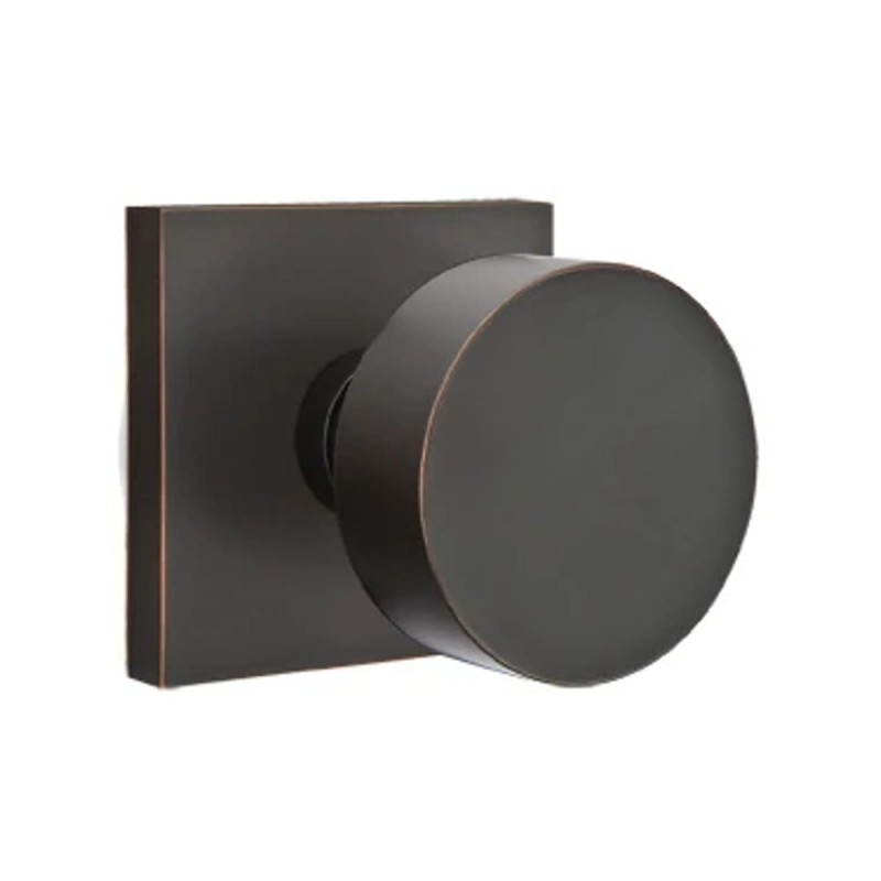 Emtek Round Knob with Square Rosette