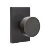 Emtek Round Knob with Modern Rectangular Rosette