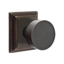 Emtek Round Knob with Wilshire Rosette