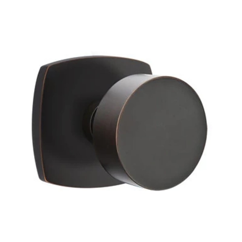 Emtek Round Knob with Urban Modern Rosette