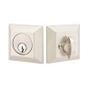 Emtek Quincy single-cylinder deadbolt shown in Satin Nickel