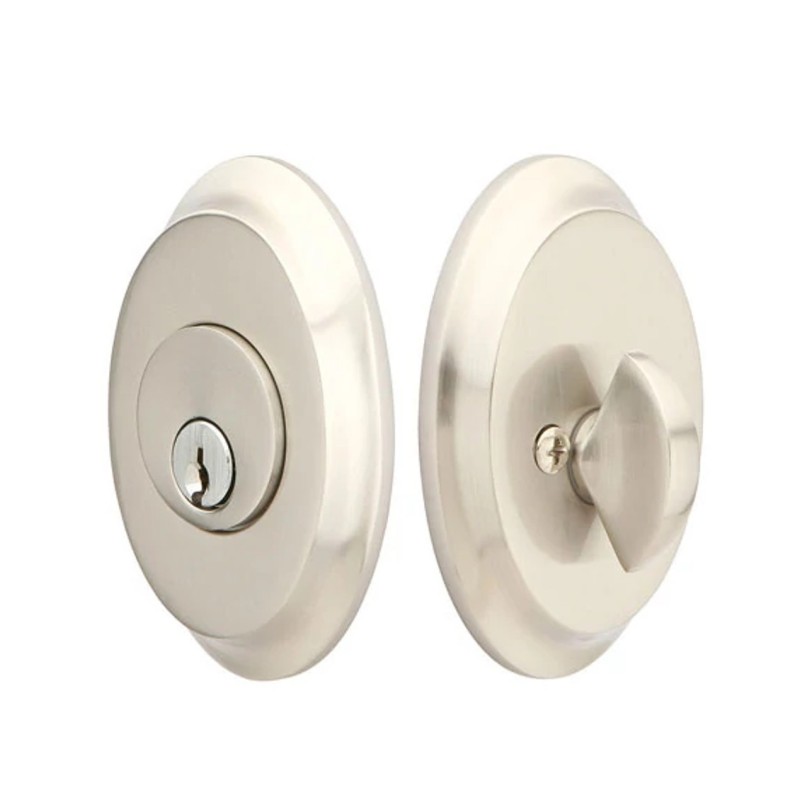 Emtek Saratoga Single-Cylinder Brass Deadbolt Set