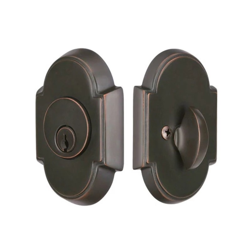 Emtek Style 8 Single-Cylinder Brass Deadbolt Set