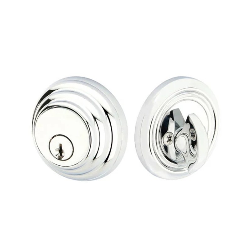 Emtek Low Profile Single-Cylinder Brass Deadbolt Set