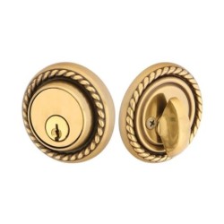 Emtek Rope Single-Cylinder Brass Deadbolt Set