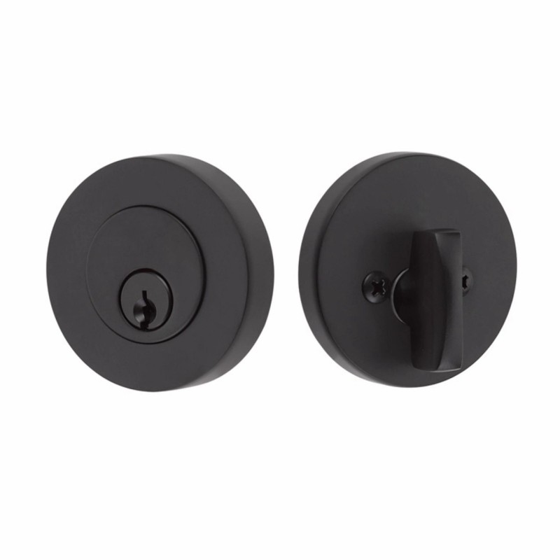 Emtek Modern Disc Single-Cylinder Brass Deadbolt Set