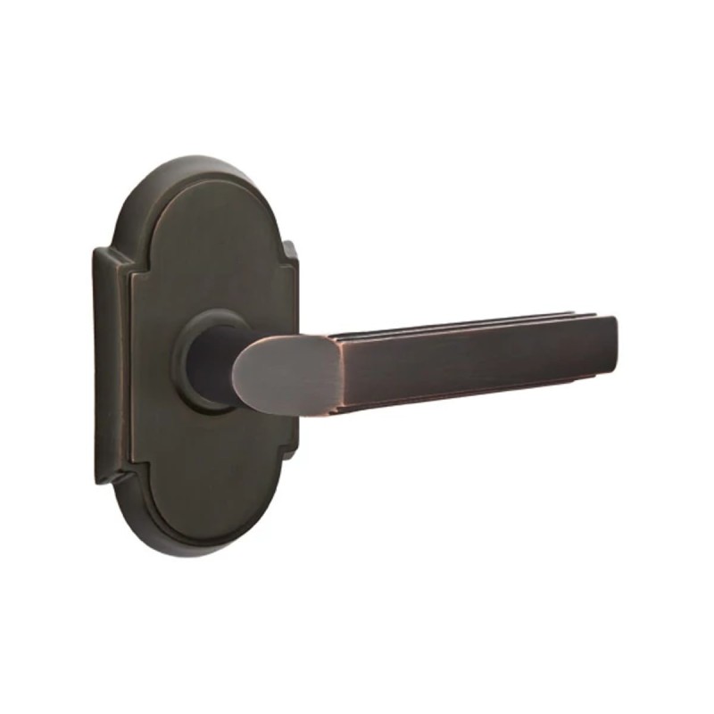 Emtek Milano Lever with Style 8 Rosette