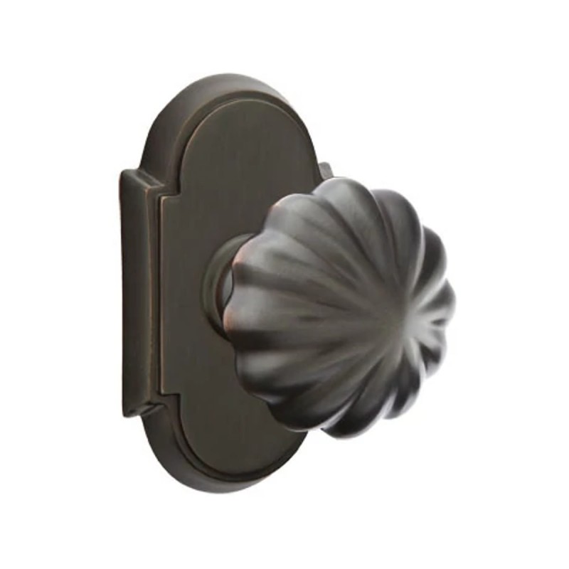 Emtek Melon Knob with Style 8 Rosette
