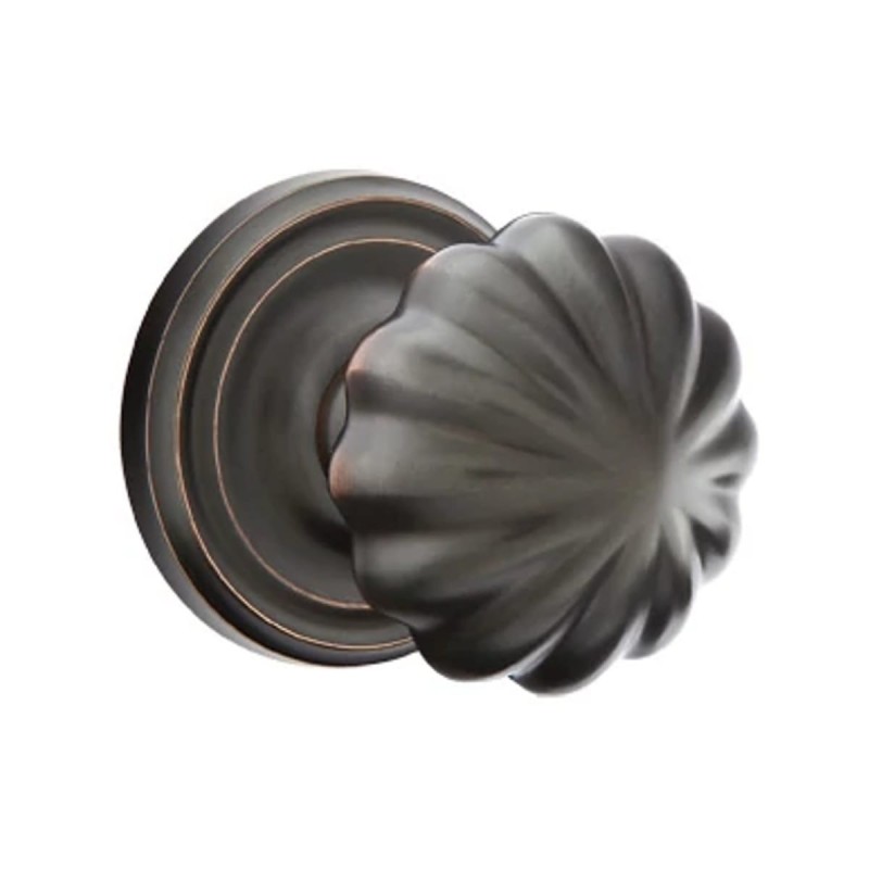 Emtek Melon Knob with Regular Rosette