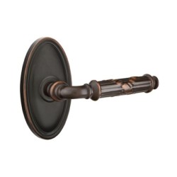 Emtek Ribbon and Reed Lever with Oval Rosette