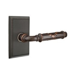 Emtek Ribbon and Reed Lever with Rectangular Rosette