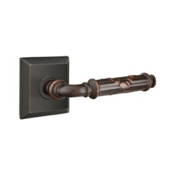 Emtek Ribbon and Reed Lever with Quincy Rosette